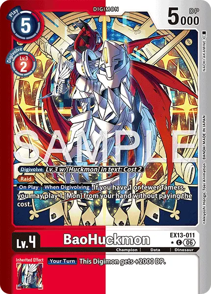 Digimon TCG Card 'EX13-011_P1' 'BaoHuckmon'
