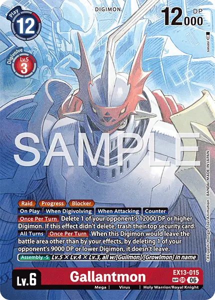 Digimon TCG Card 'EX13-015_P3' 'Gallantmon'