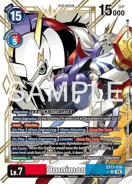 Digimon TCG Card 'EX13-016_P1' 'Omnimon'