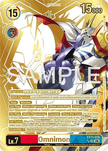 Digimon TCG Card 'EX13-016_P2' 'Omnimon'