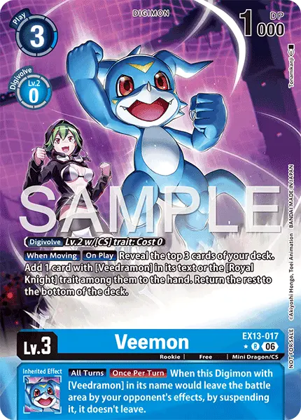 Digimon TCG Card 'EX13-017_P1' 'Veemon'