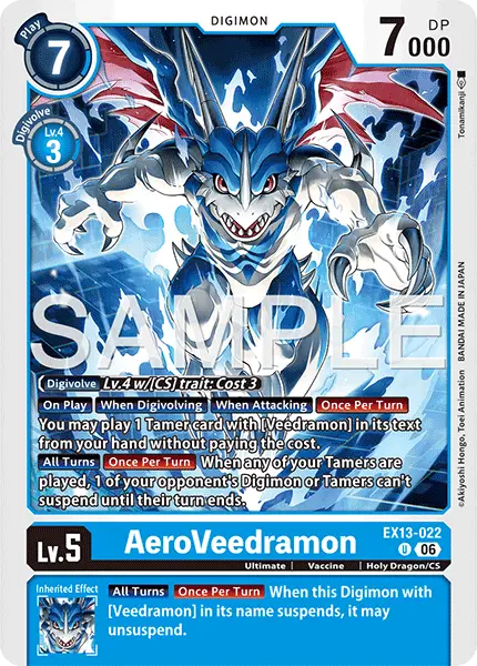 Digimon TCG Card 'EX13-022' 'AeroVeedramon'