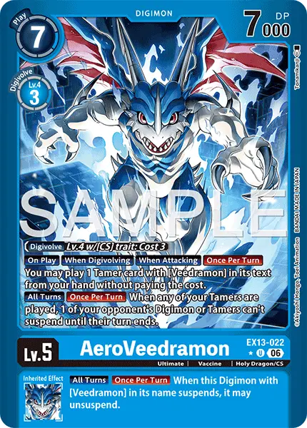 Digimon TCG Card 'EX13-022_P1' 'AeroVeedramon'