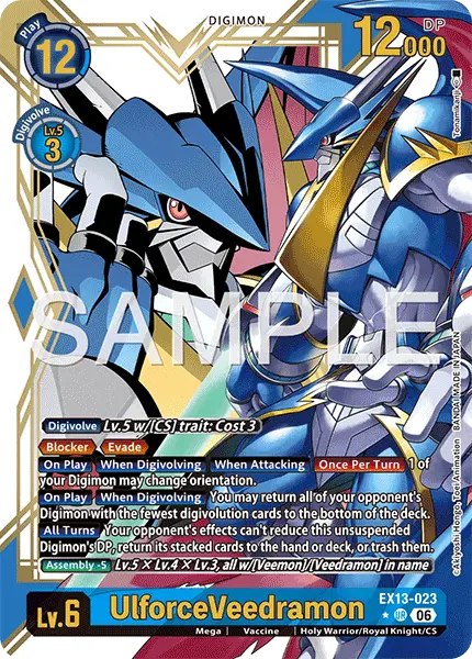 Digimon TCG Card 'EX13-023_P1' 'UlforceVeedramon'