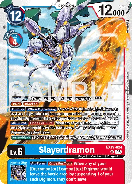 Digimon TCG Card 'EX13-024' 'Slayerdramon'