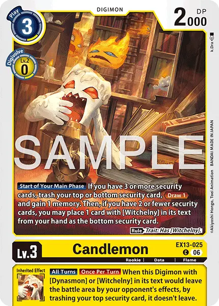 Digimon TCG Card 'EX13-025' 'Candlemon'