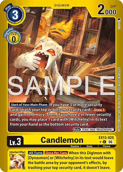 Digimon TCG Card 'EX13-025_P1' 'Candlemon'