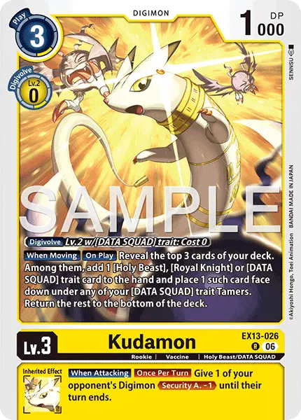Digimon TCG Card 'EX13-026' 'Kudamon'