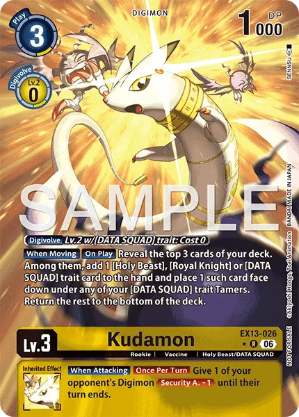 Digimon TCG Card 'EX13-026_P1' 'Kudamon'