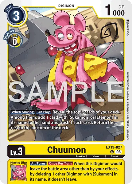 Digimon TCG Card 'EX13-027' 'Chuumon'