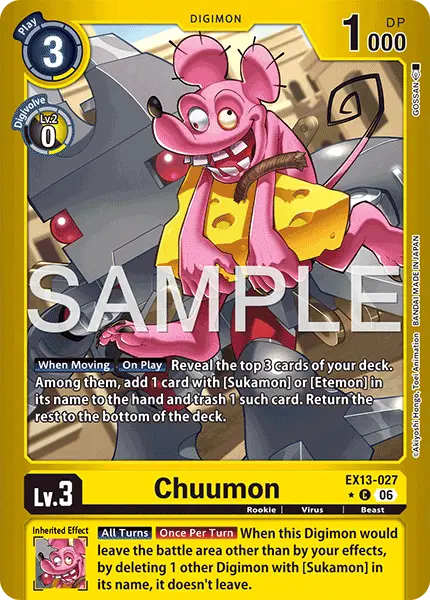 Digimon TCG Card 'EX13-027_P1' 'Chuumon'