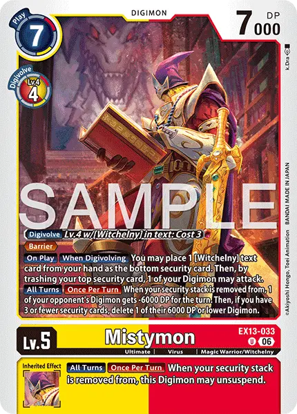 Digimon TCG Card 'EX13-033' 'Mistymon'