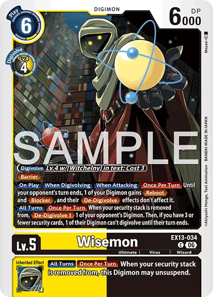 Digimon TCG Card 'EX13-034' 'Wisemon'