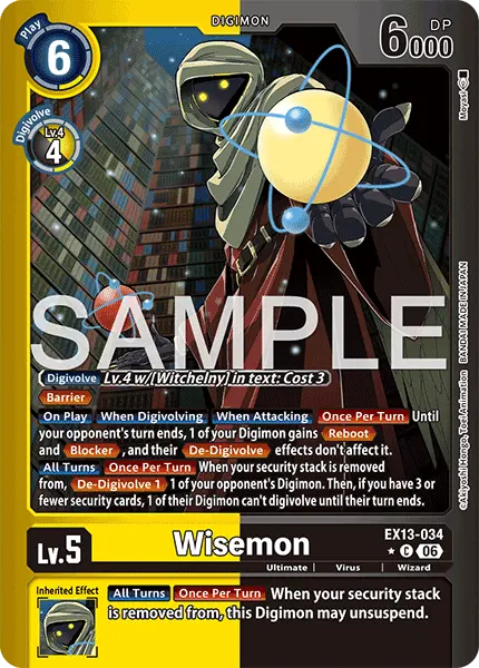 Digimon TCG Card 'EX13-034_P1' 'Wisemon'