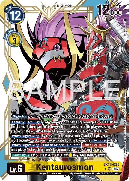 Digimon TCG Card 'EX13-036_P1' 'Kentaurosmon'