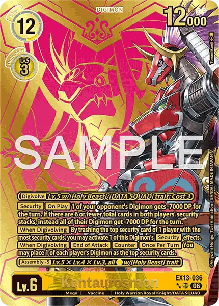 Digimon TCG Card 'EX13-036_P2' 'Kentaurosmon'
