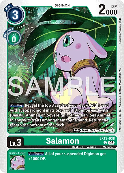 Digimon TCG Card 'EX13-038' 'Salamon'