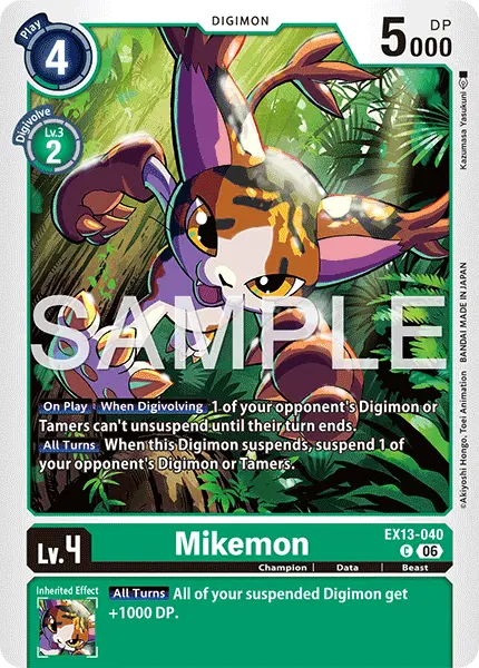 Digimon TCG Card 'EX13-040' 'Mikemon'
