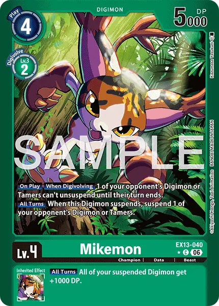 Digimon TCG Card 'EX13-040_P1' 'Mikemon'