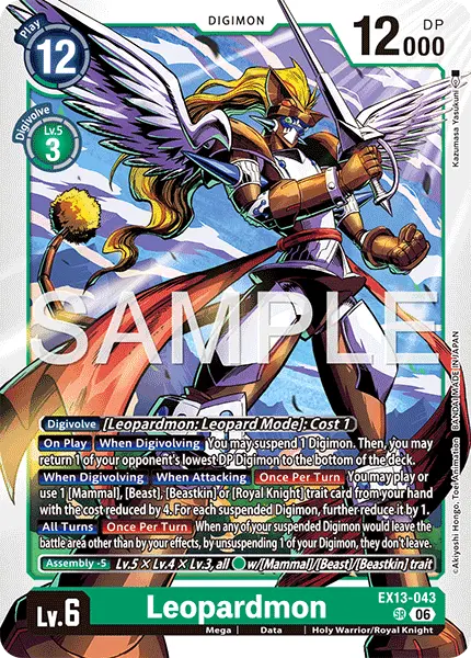 Digimon TCG Card 'EX13-043' 'Leopardmon'