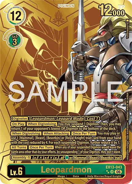 Digimon TCG Card 'EX13-043_P2' 'Leopardmon'