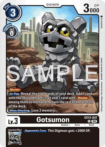 Digimon TCG Card 'EX13-047' 'Gotsumon'