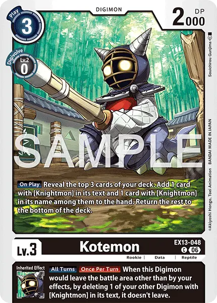 Digimon TCG Card 'EX13-048' 'Kotemon'