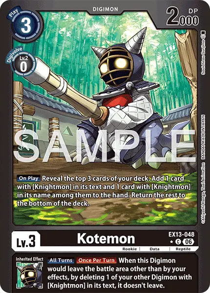 Digimon TCG Card 'EX13-048_P1' 'Kotemon'
