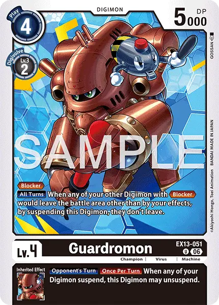 Digimon TCG Card 'EX13-051' 'Guardromon'