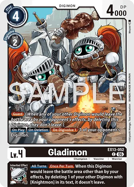 Digimon TCG Card 'EX13-052' 'Gladimon'