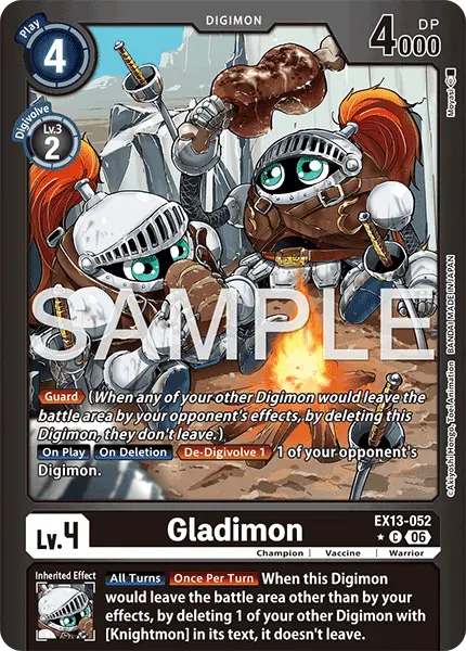 Digimon TCG Card 'EX13-052_P1' 'Gladimon'