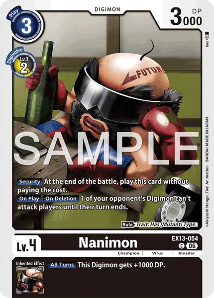 Digimon TCG Card 'EX13-054' 'Nanimon'