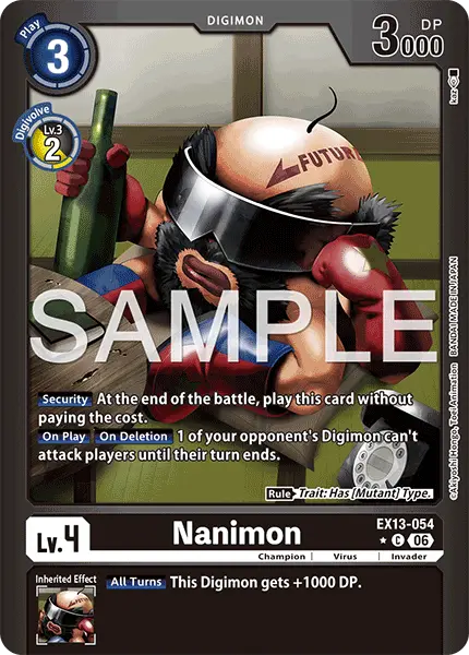 Digimon TCG Card 'EX13-054_P1' 'Nanimon'