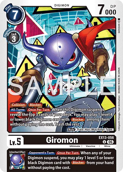Digimon TCG Card 'EX13-056' 'Giromon'