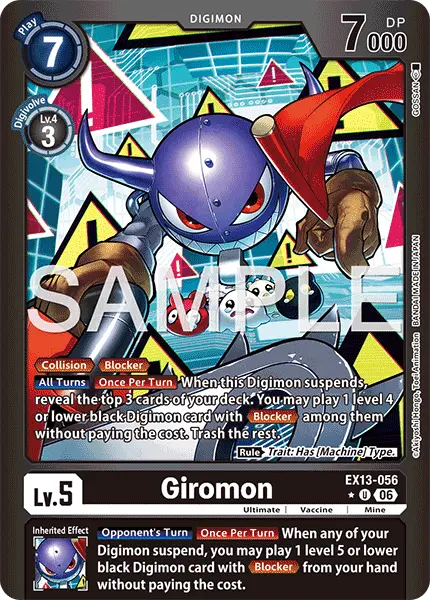 Digimon TCG Card 'EX13-056_P1' 'Giromon'