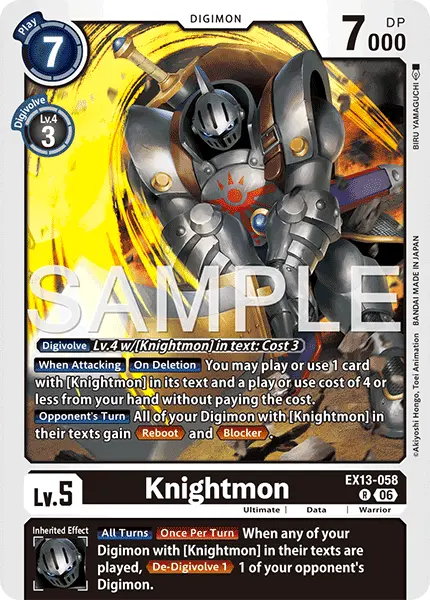 Digimon TCG Card 'EX13-058' 'Knightmon'