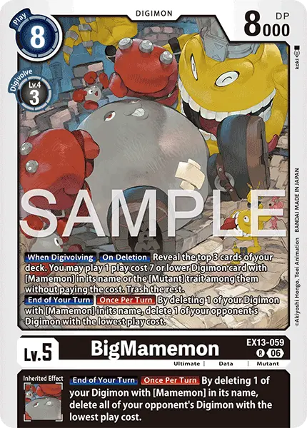 Digimon TCG Card 'EX13-059' 'BigMamemon'