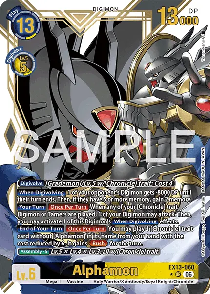 Digimon TCG Card 'EX13-060_P1' 'Alphamon'