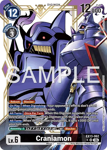 Digimon TCG Card 'EX13-062_P1' 'Craniamon'