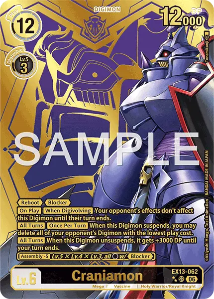 Digimon TCG Card 'EX13-062_P2' 'Craniamon'