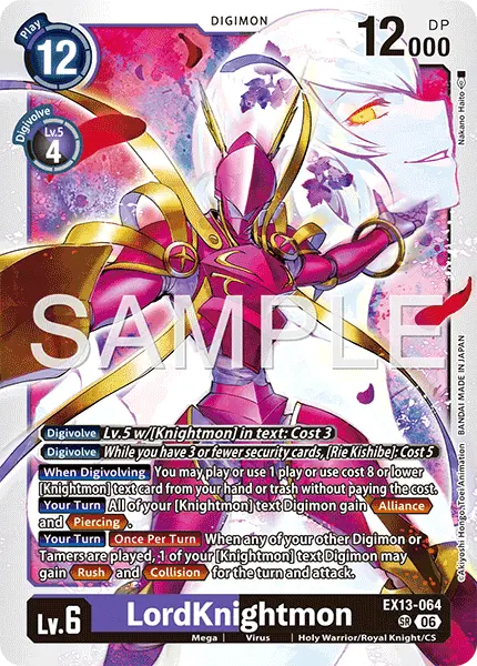 Digimon TCG Card 'EX13-064' 'LordKnightmon'