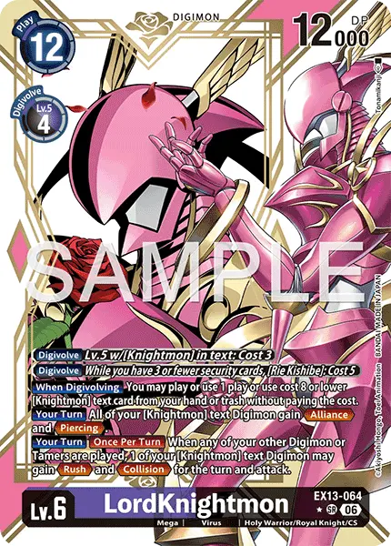 Digimon TCG Card 'EX13-064_P1' 'LordKnightmon'