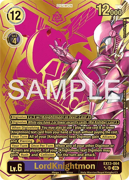 Digimon TCG Card 'EX13-064_P2' 'LordKnightmon'