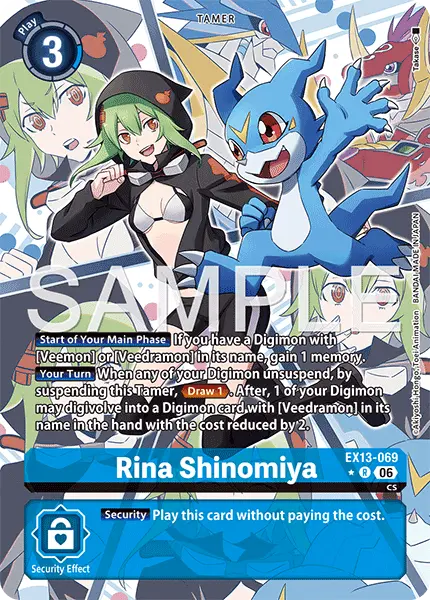 Digimon TCG Card 'EX13-069_P1' 'Rina Shinomiya'