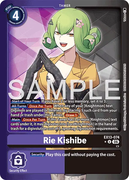 Digimon TCG Card 'EX13-074_P1' 'Rie Kishibe'