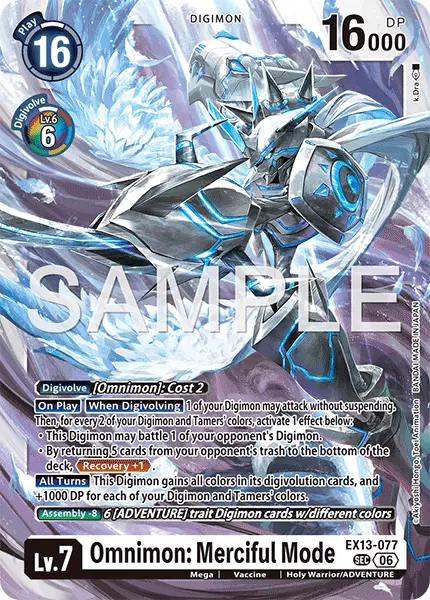 Digimon TCG Card 'EX13-077' 'Omnimon: Merciful Mode'