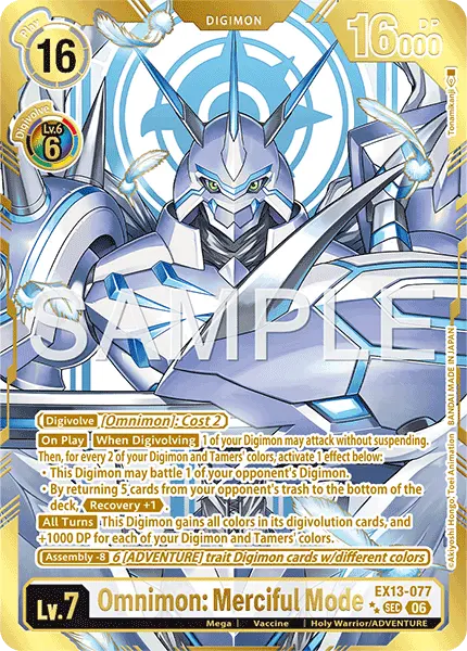 Digimon TCG Card 'EX13-077_P2' 'Omnimon: Merciful Mode'