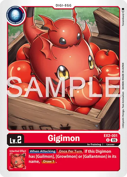 Digimon TCG Card 'EX2-001_P2' 'Gigimon'