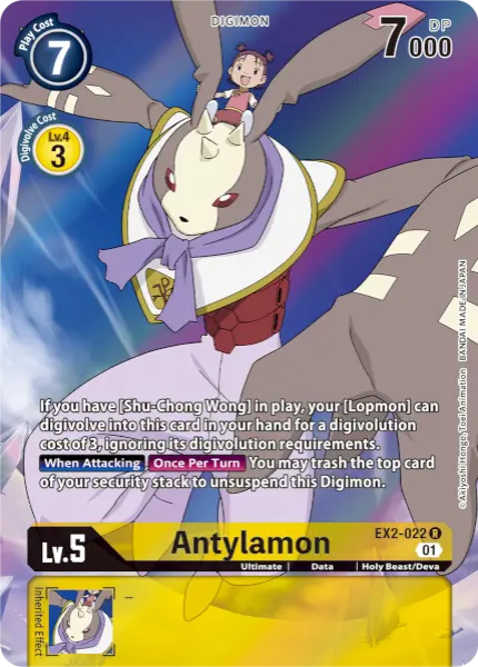 Digimon TCG Card 'EX2-022_P1' 'Antylamon'