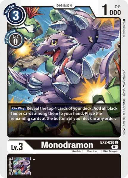 Digimon TCG Card 'EX2-030' 'Monodramon'